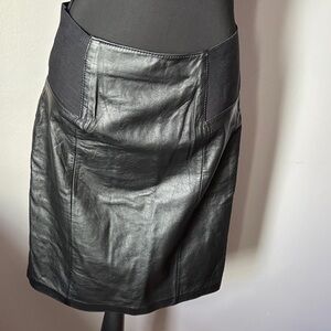 Vintage Avon Fashions Fully Lined Leather Pencil Skirt Size 7/8